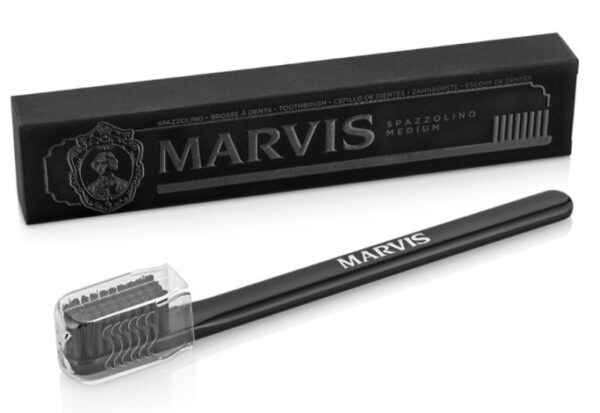 MARVIS MEDIUM BLACK TOOTH BRUSH WITH NYLON BRISTLES