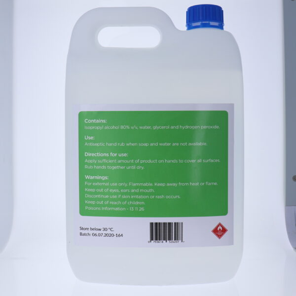 WHS HAND SANITISER 80% ALCOHOL 5000ML - Image 4