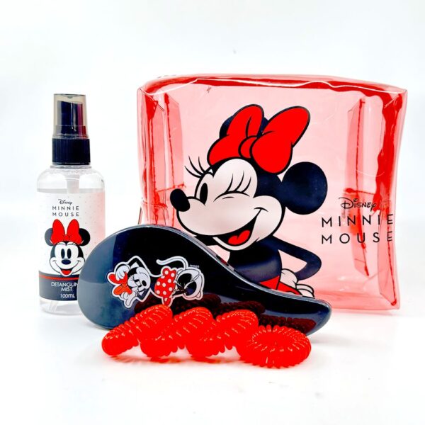 MICKEY AND MINNIE MOUSE BATH & BODY RANGE HAIR CARE KIT 100mL DETANGLE MIST 4 x HAIR TIES DETANGLE BRUSH
