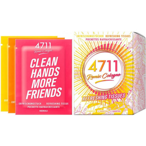 4711 REMIX EDC REFRESHING TISSUES NEROLI/ORANGE/ZITRONE 10 PCS