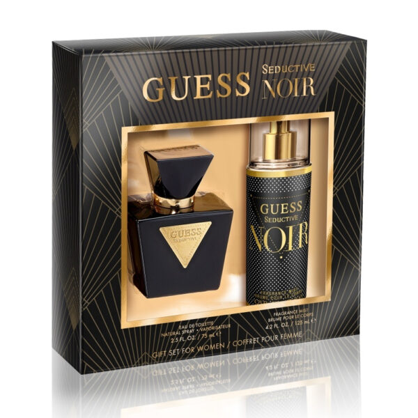 GUESS SEDUCTIVE NOIR (W) 2PC SET - EDT 75ML+ 125ML FRAGRANCE MIST