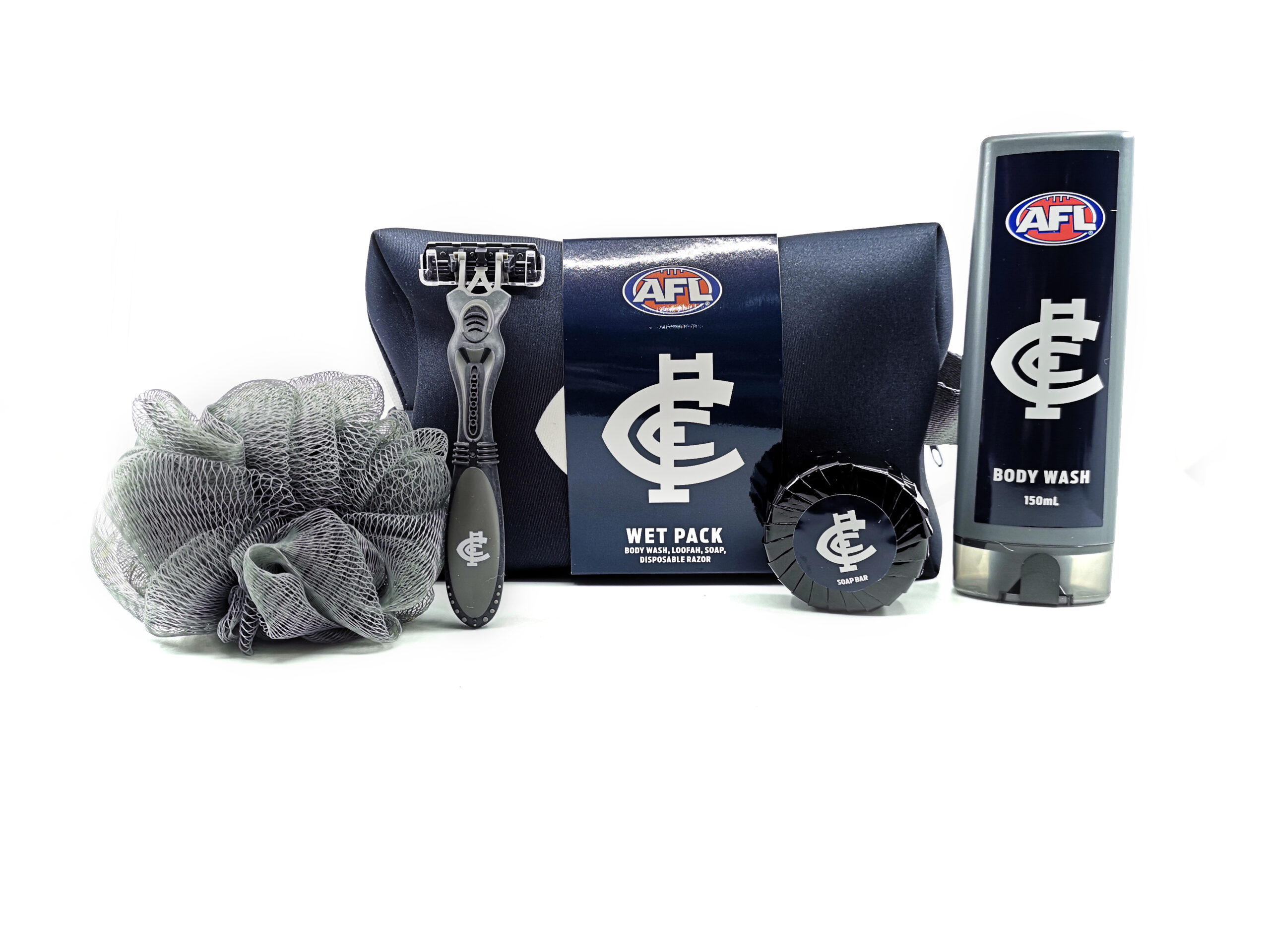 AFL TOILETRIES BAG GIFT SET CARLTON 150ML BODY WASH - Image 2