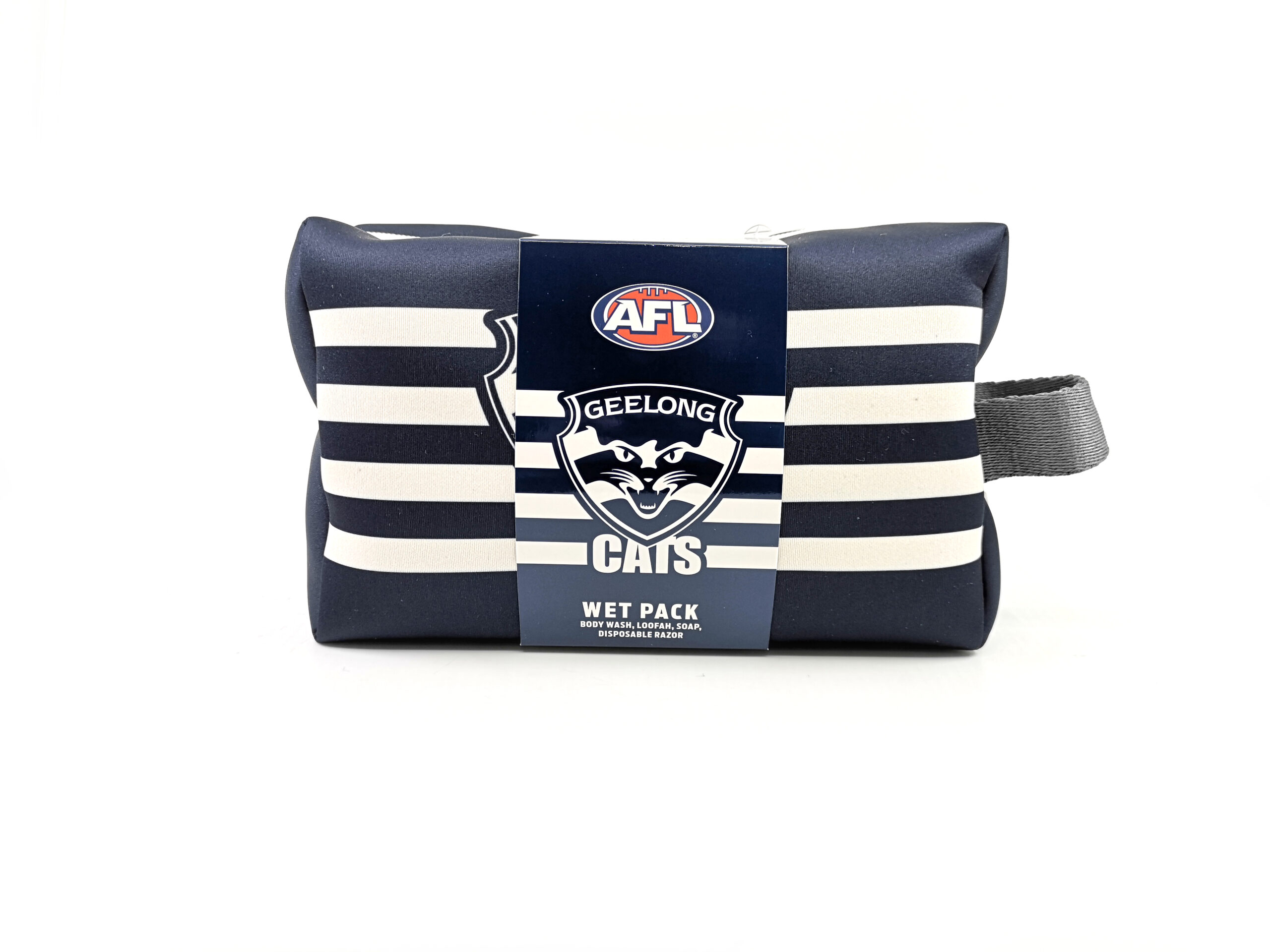 AFL TOILETRIES BAG GIFT SET GEELONG 150ML BODY WASH