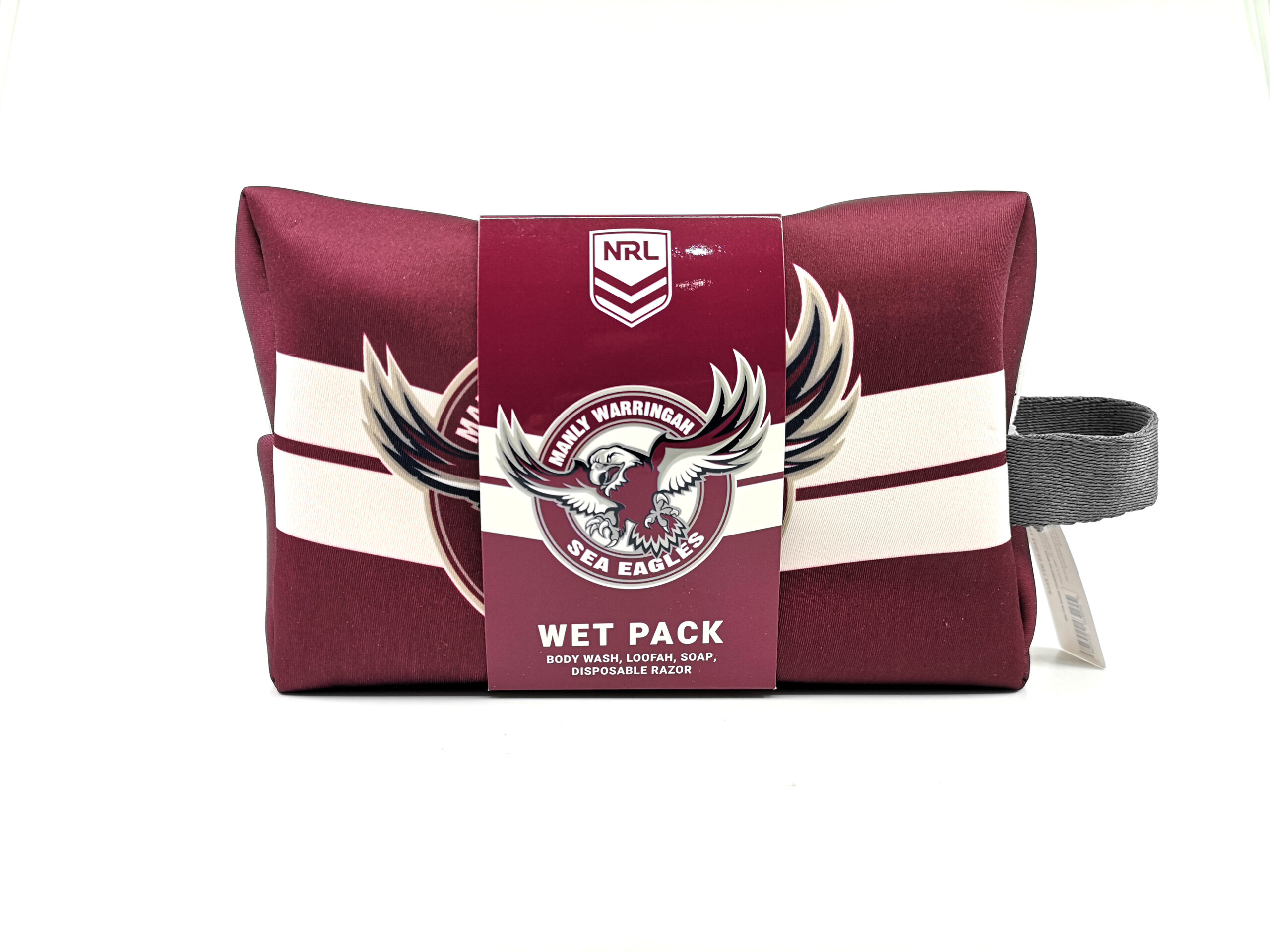 NRL TOILETRIES BAG GIFT SET MANLY SEA EAGLES 150ML BODY WASH